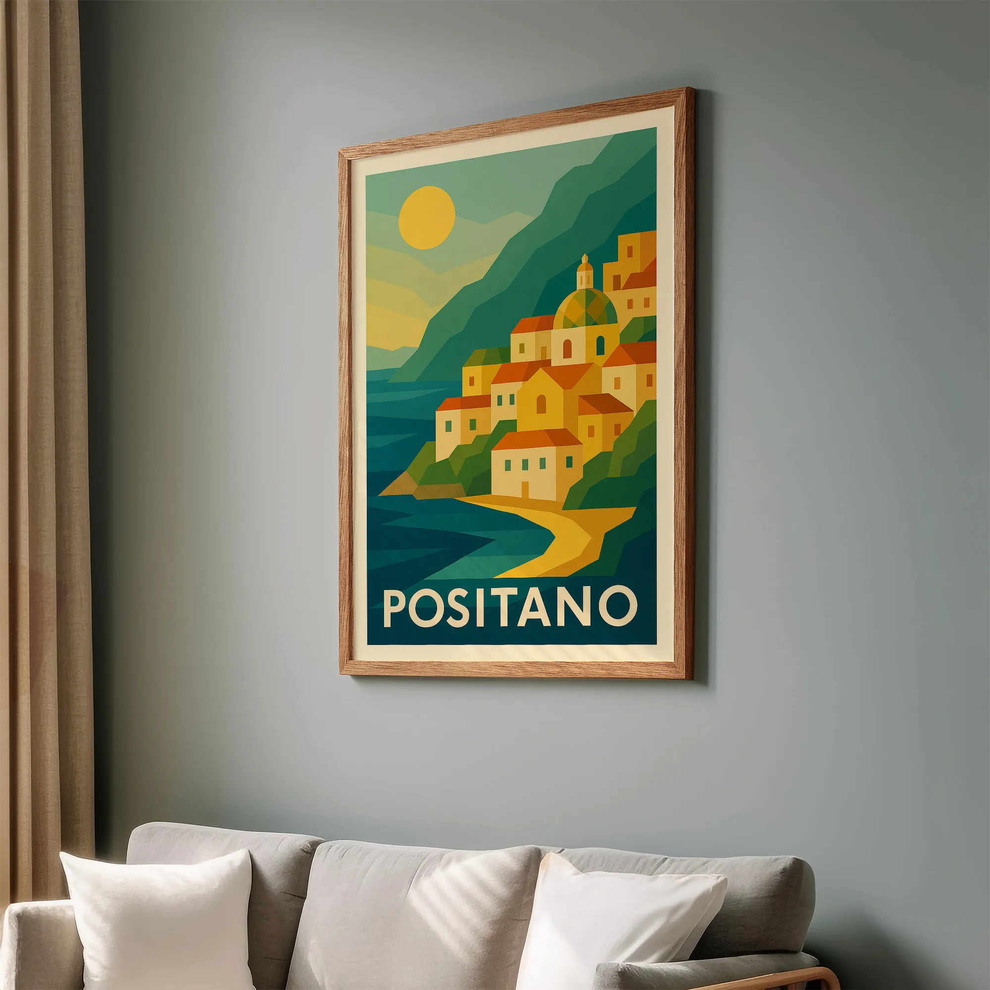 Positano graphic print