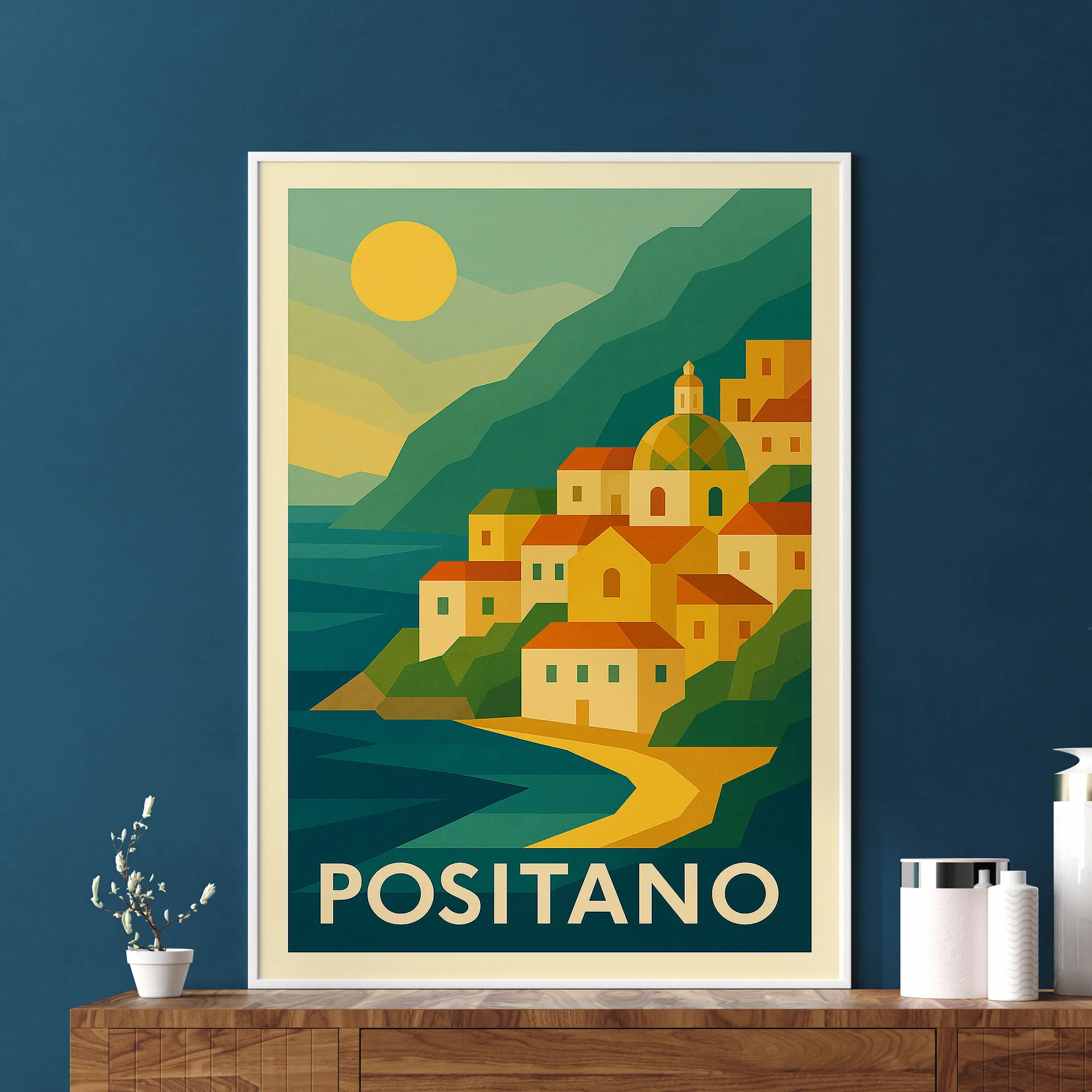 Positano graphic print