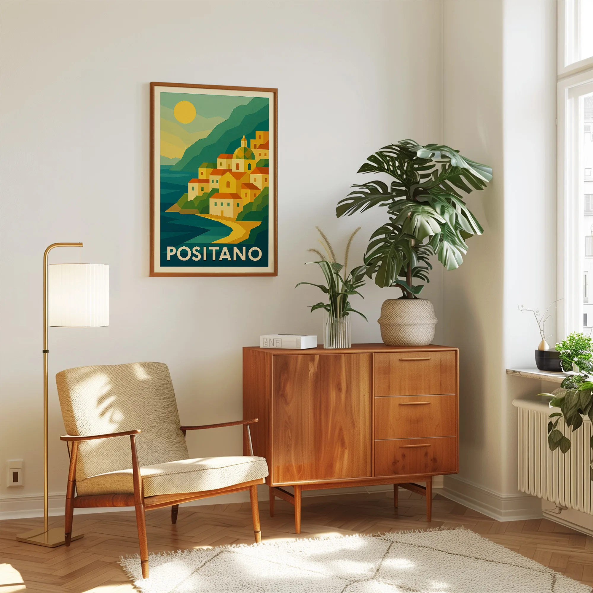 Positano graphic print