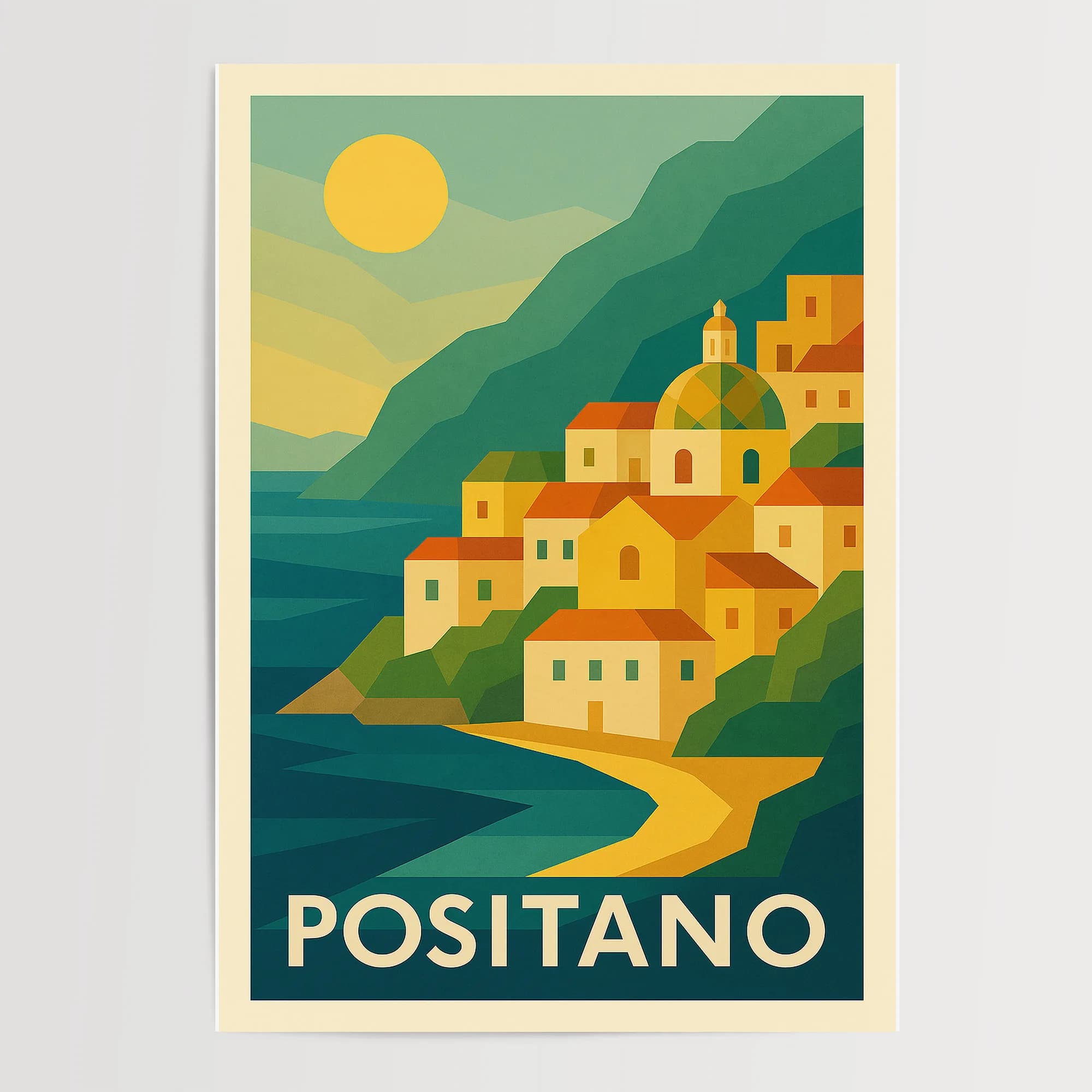 Positano graphic print