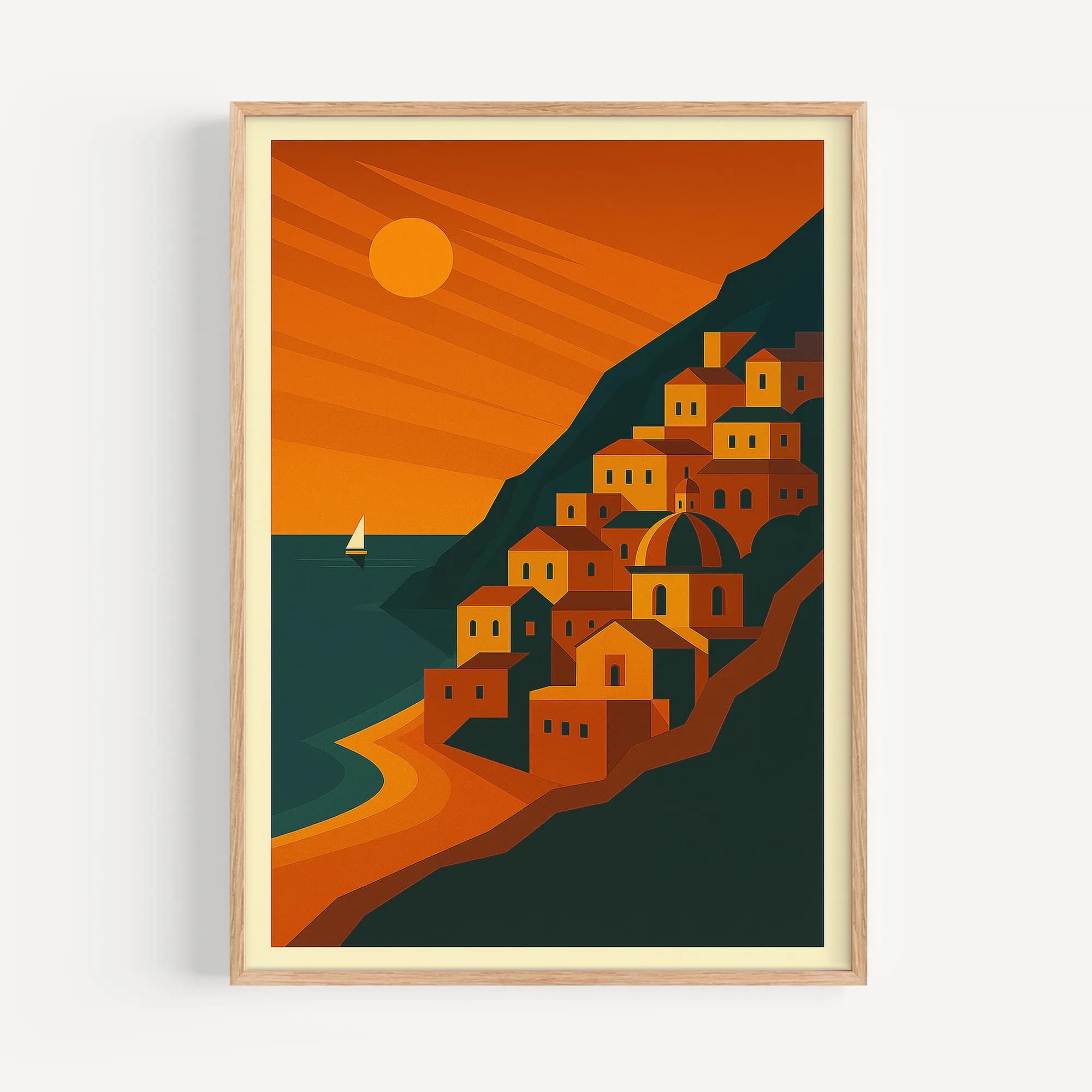 Positano graphic print