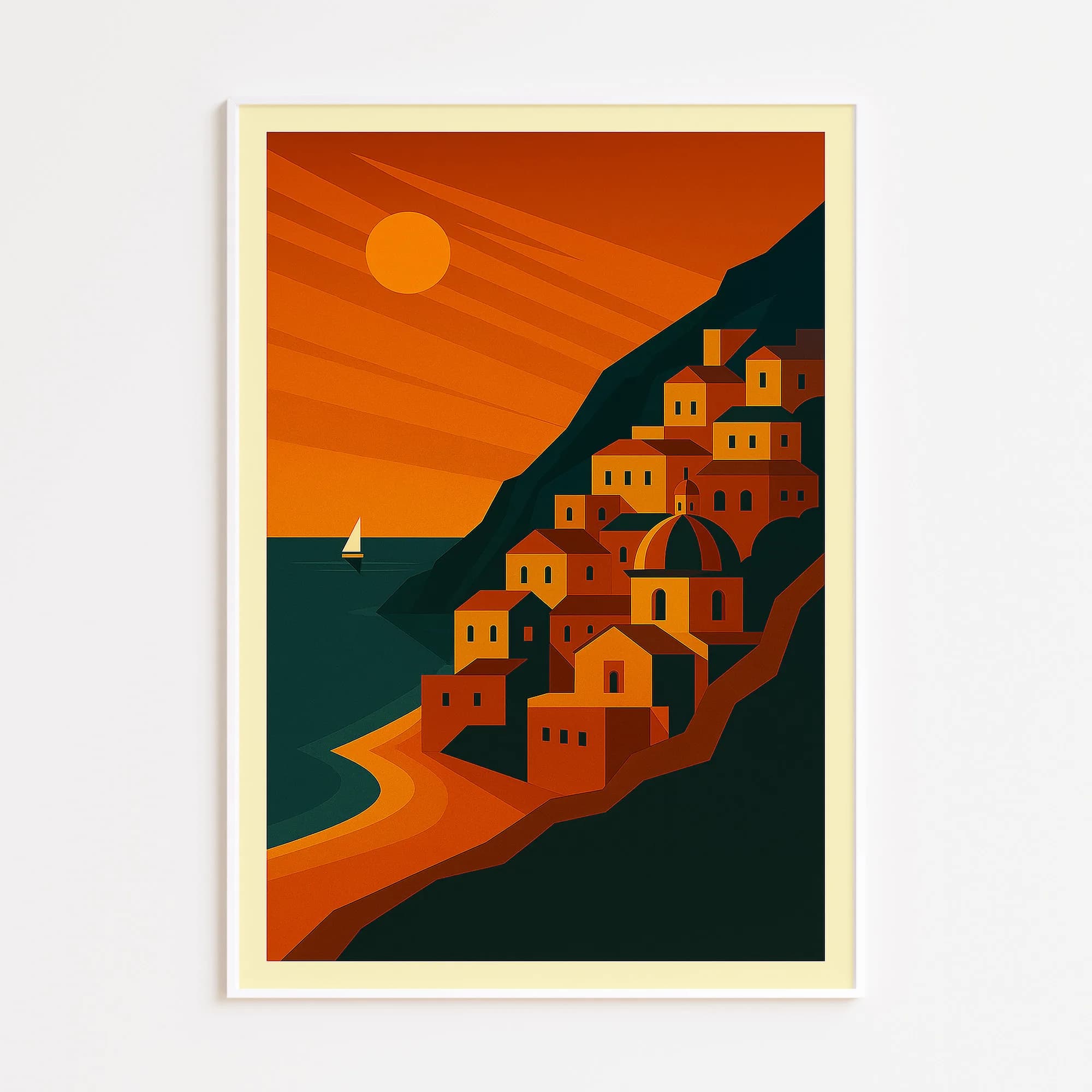 Positano graphic print