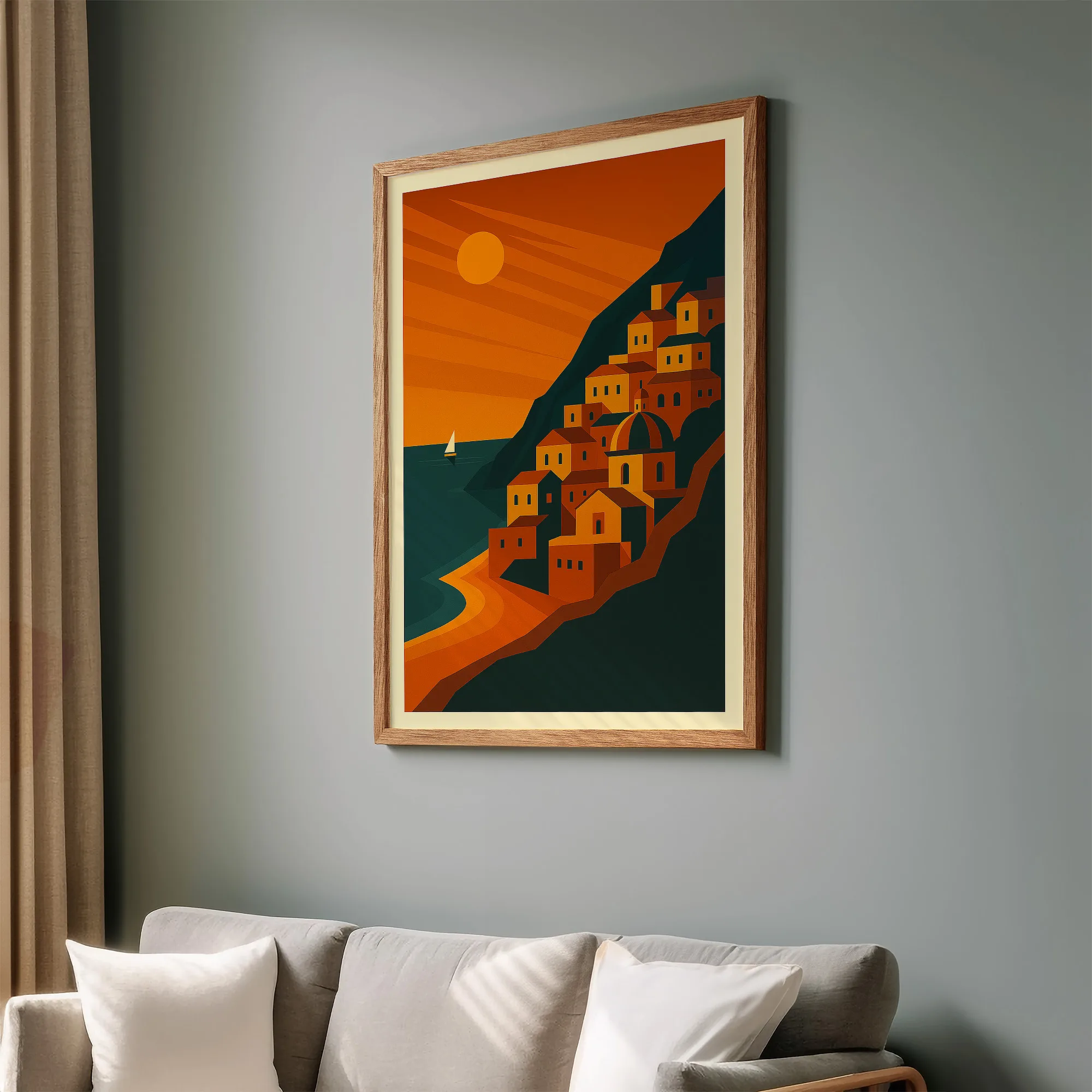 Positano graphic print