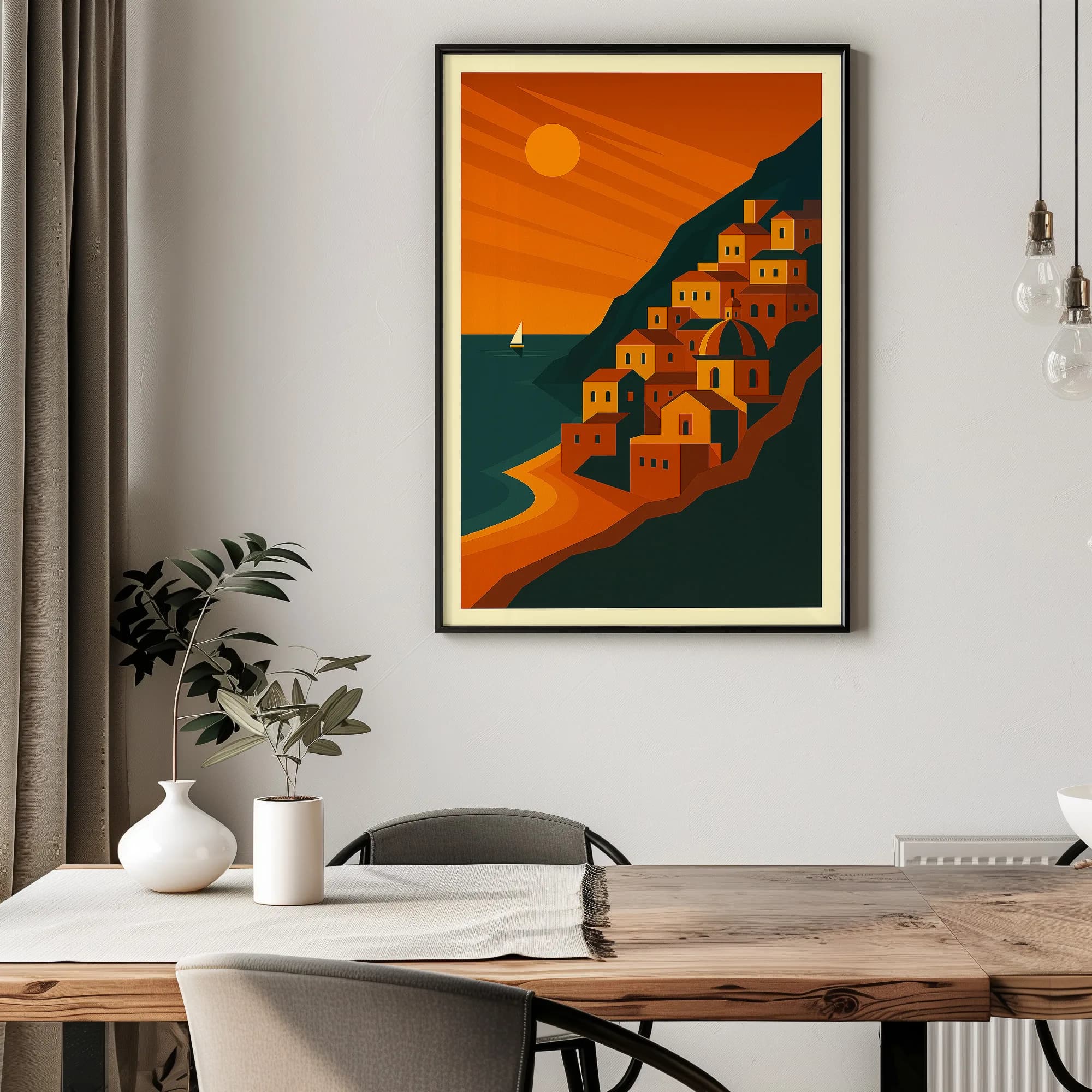 Positano graphic print