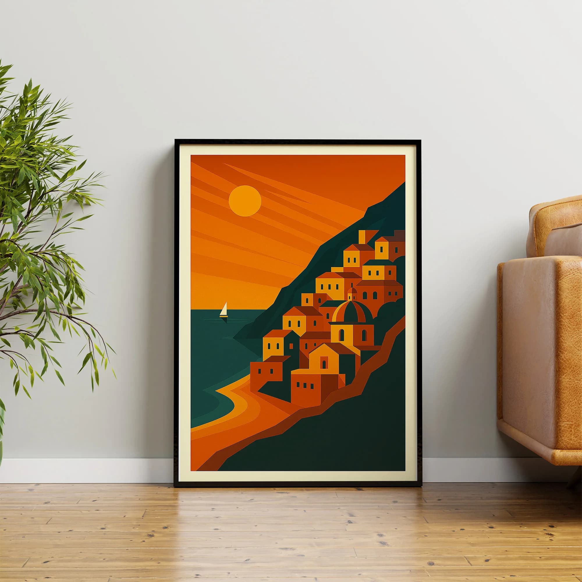 Positano graphic print