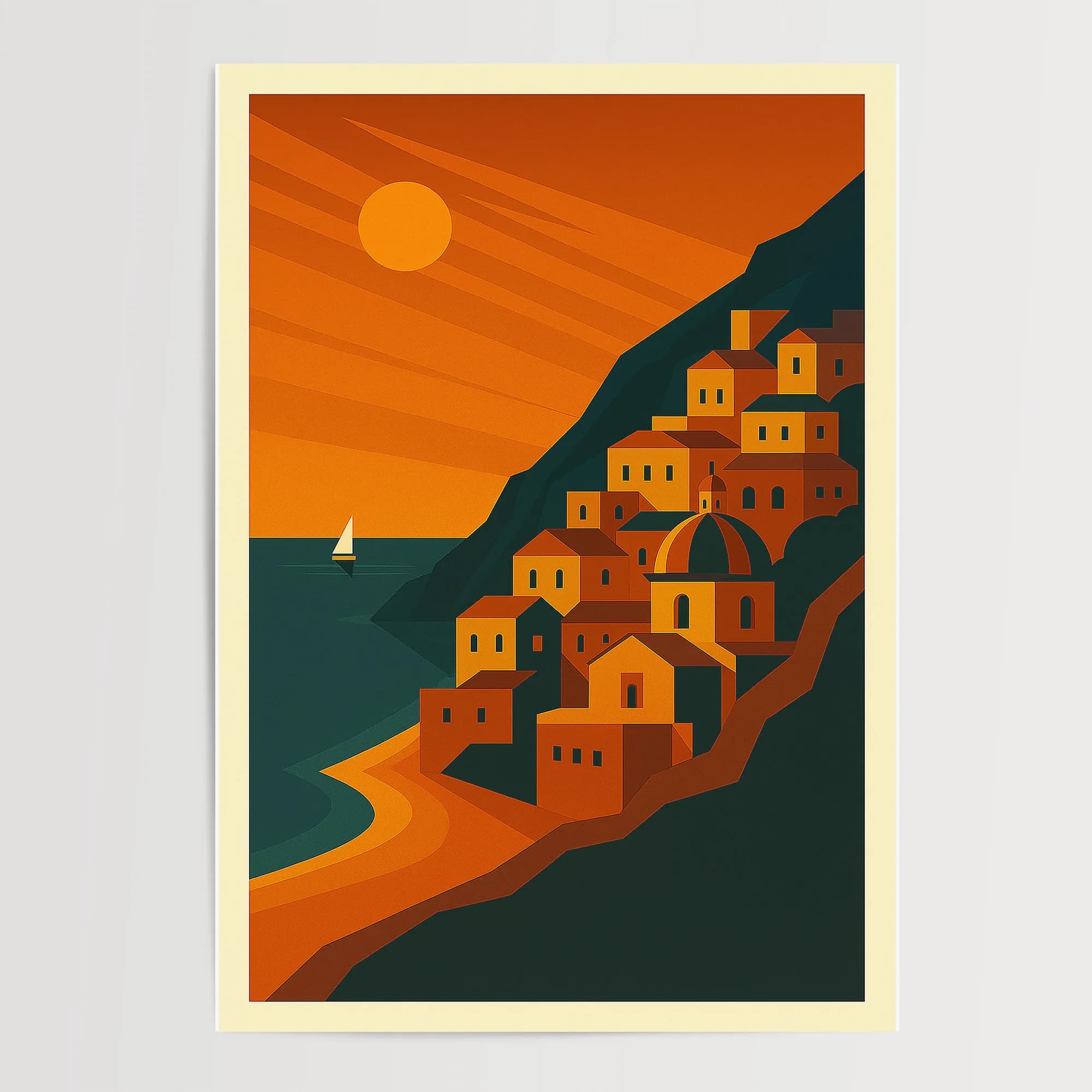 Positano graphic print