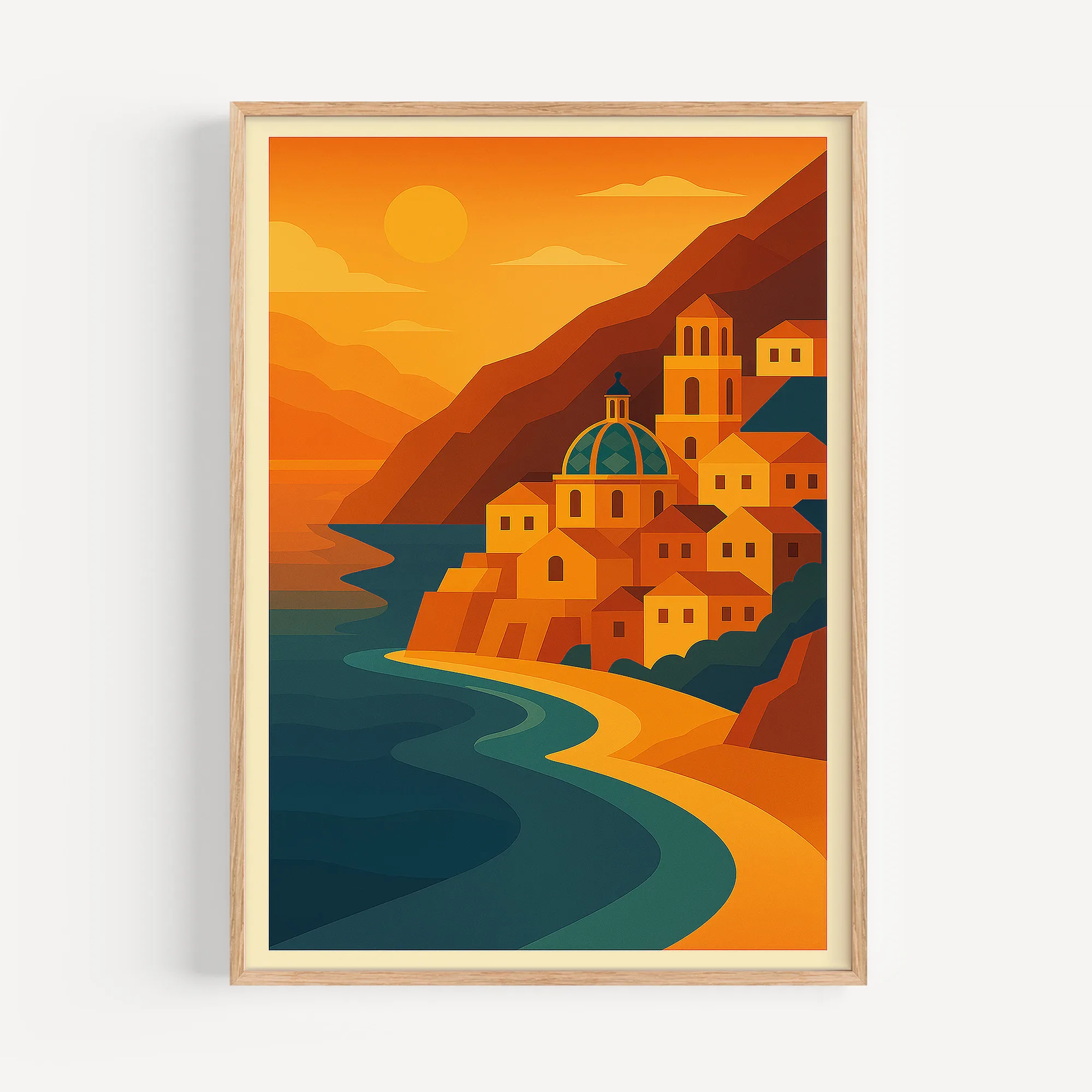 Positano graphic print