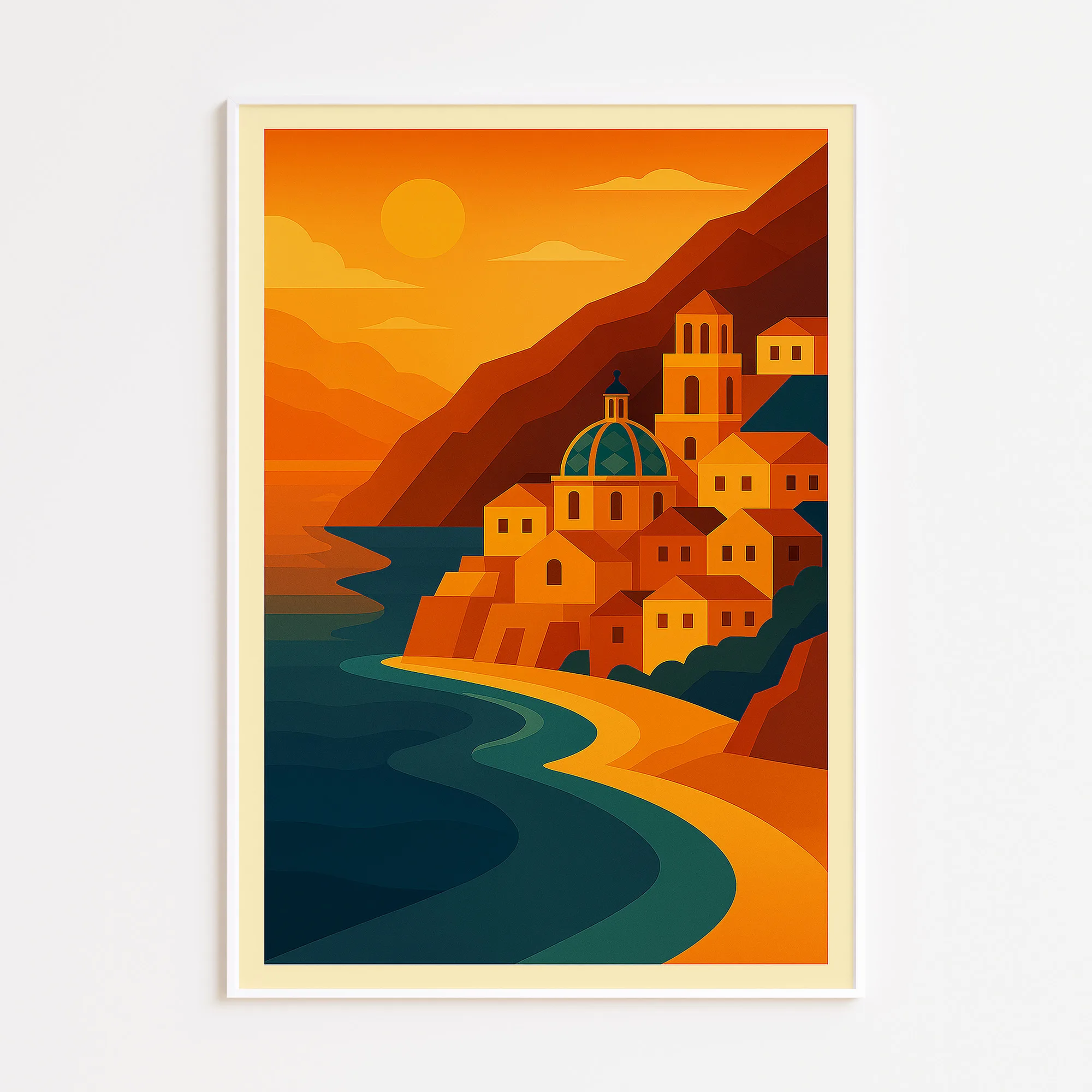 Positano graphic print