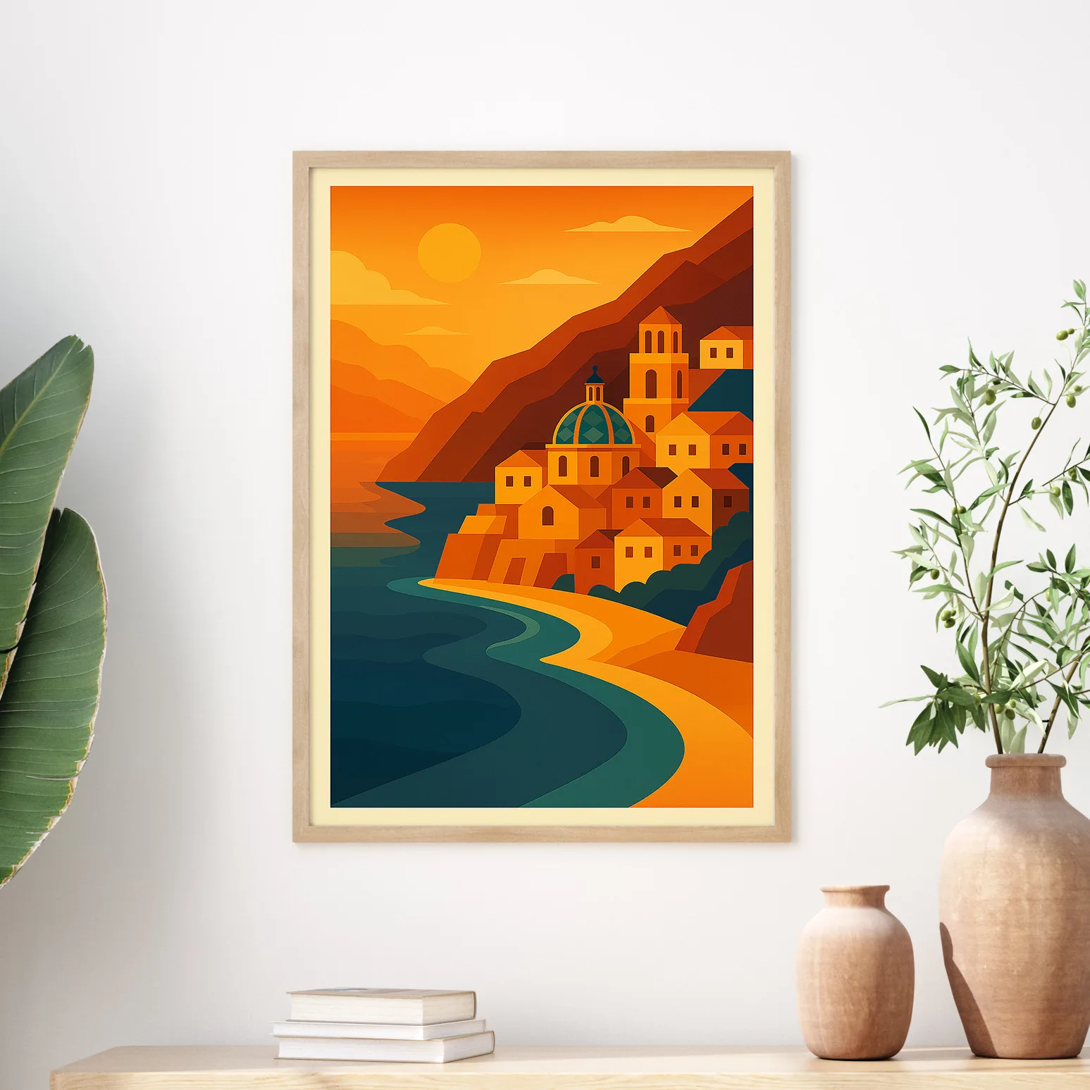 Positano graphic print