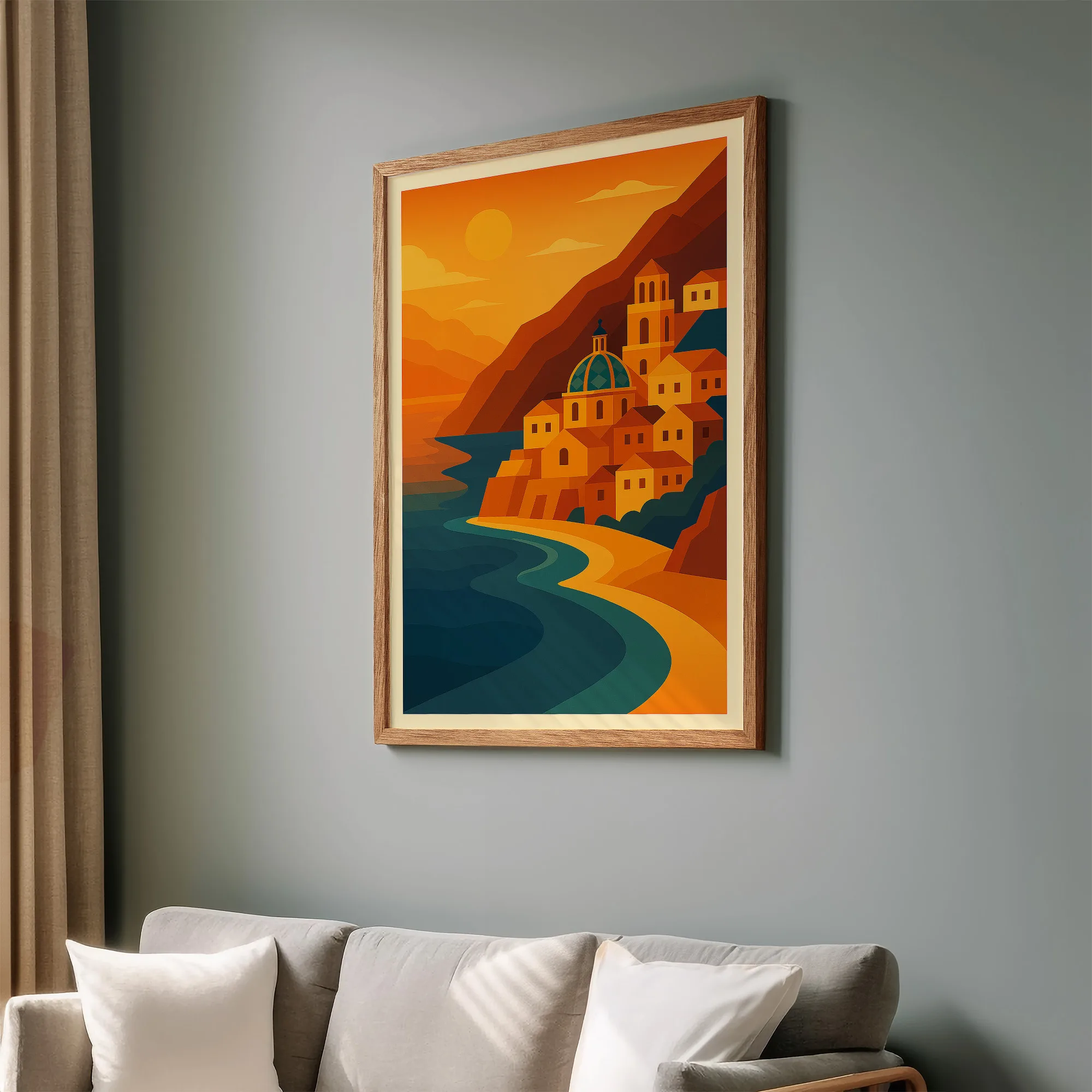 Positano graphic print