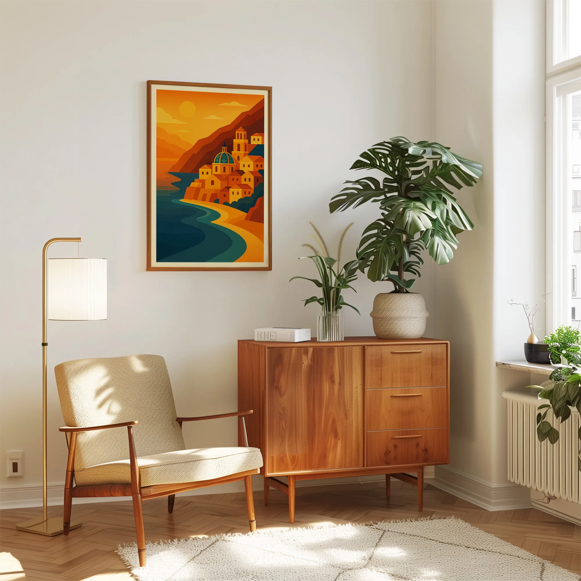 Positano graphic print