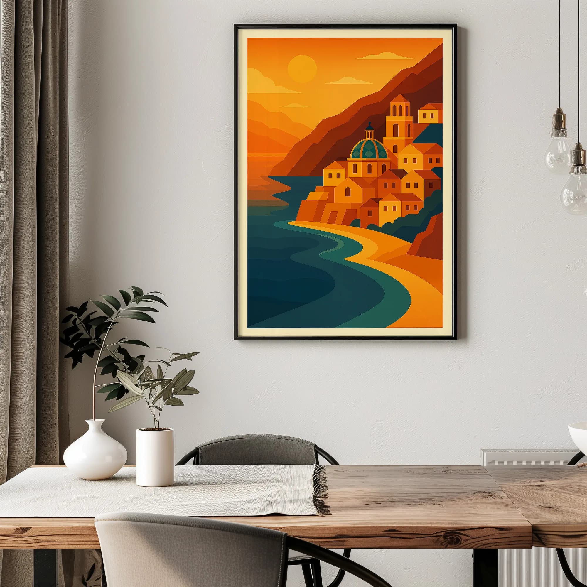 Positano graphic print