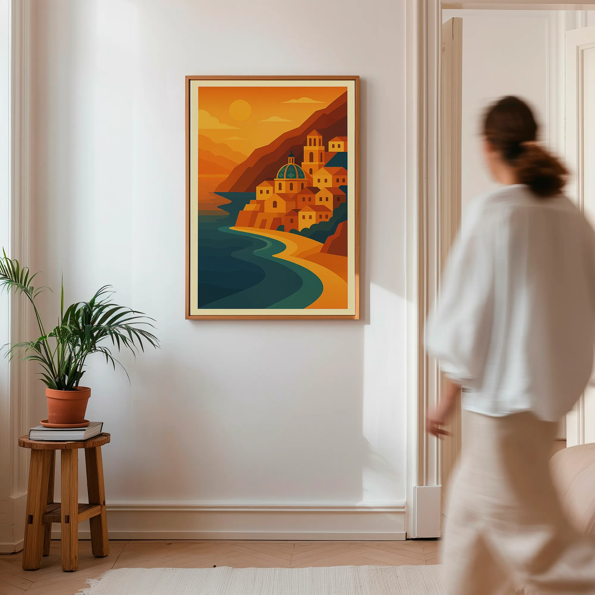 Positano graphic print