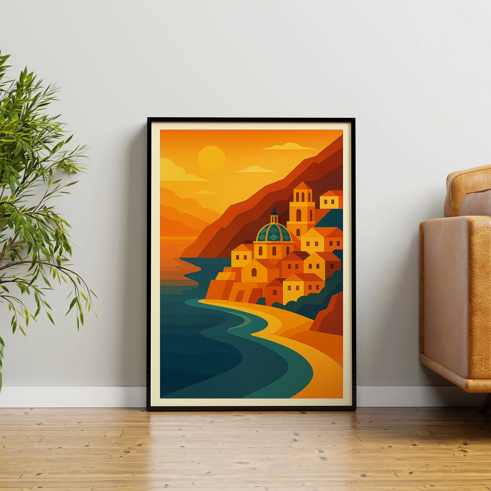 Positano graphic print