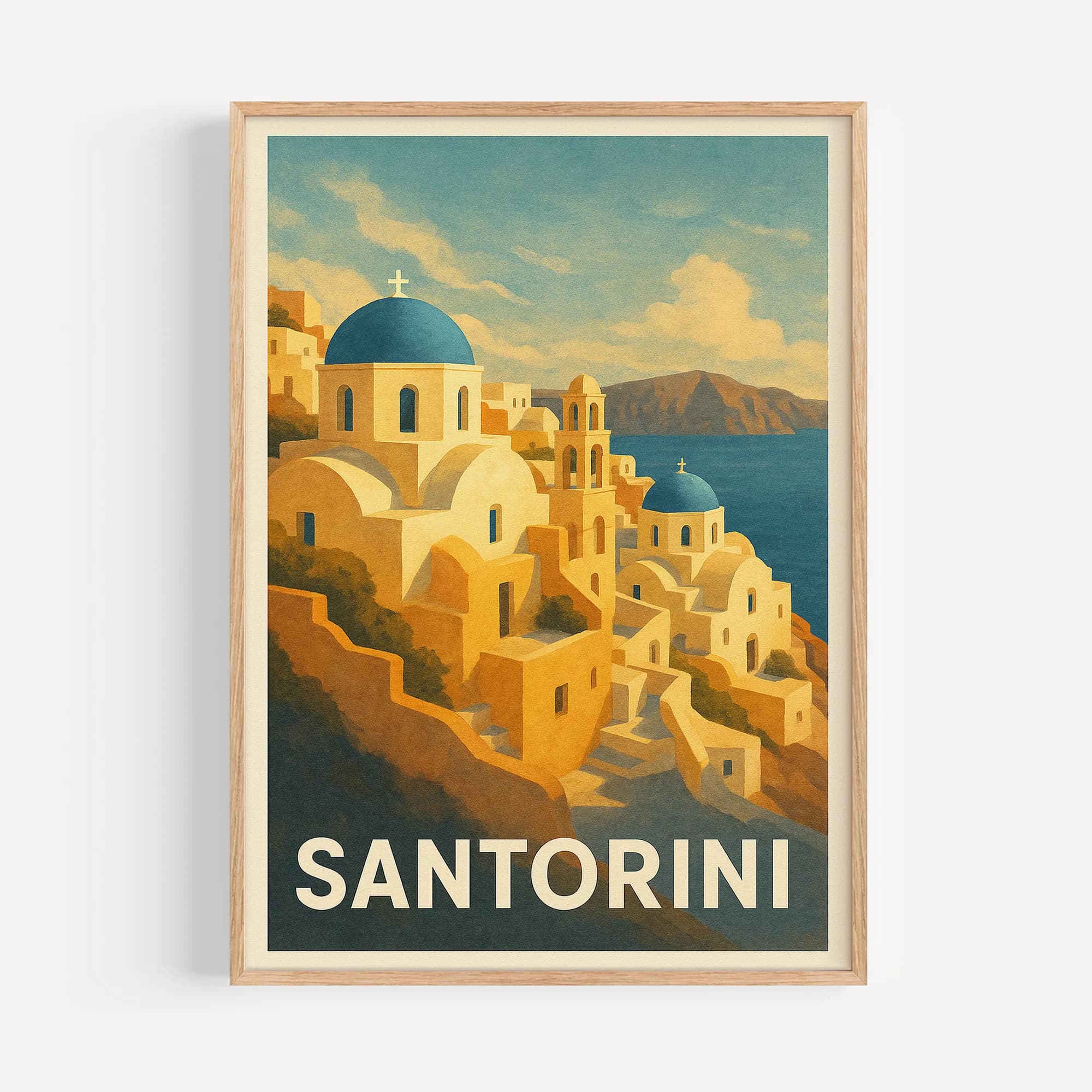 Santorini graphic print