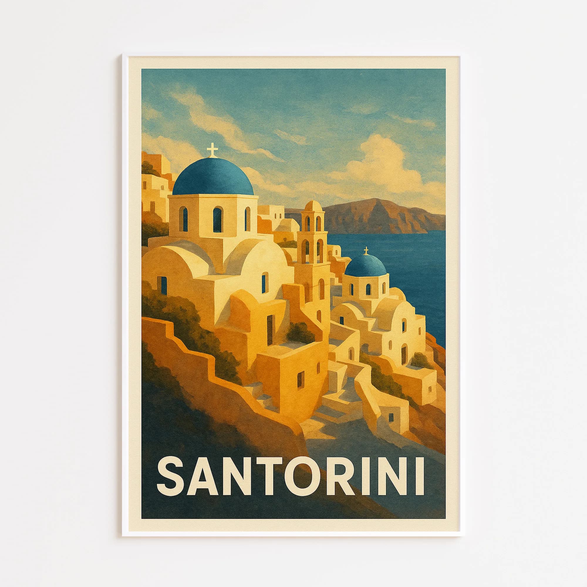 Santorini graphic print