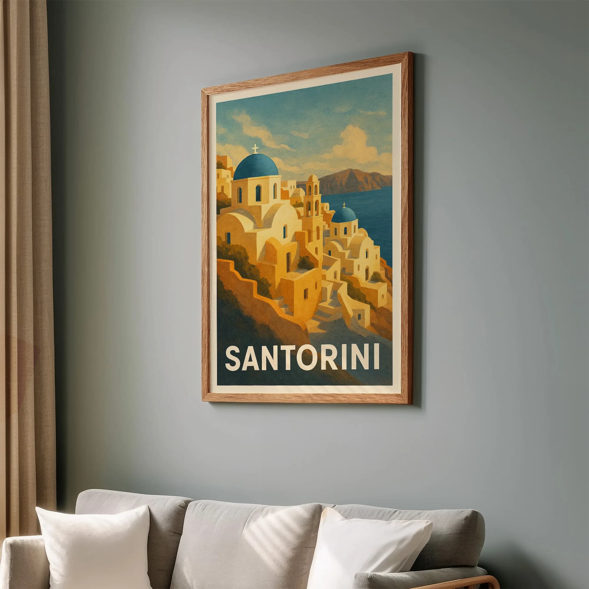 Santorini graphic print
