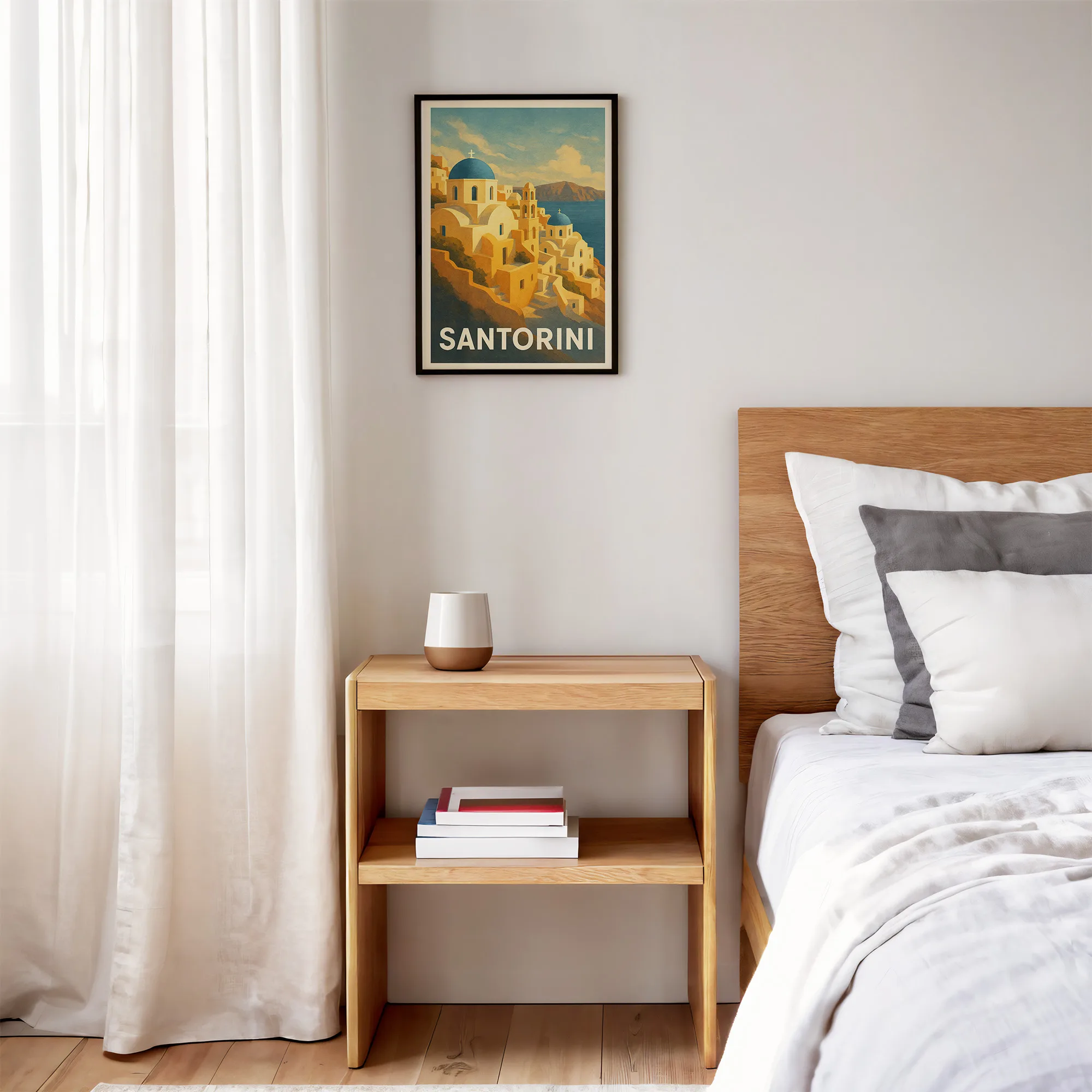 Santorini graphic print