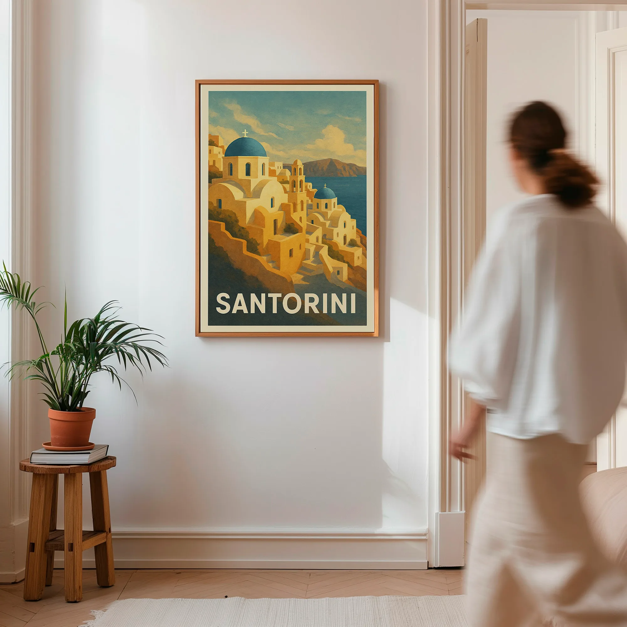 Santorini graphic print