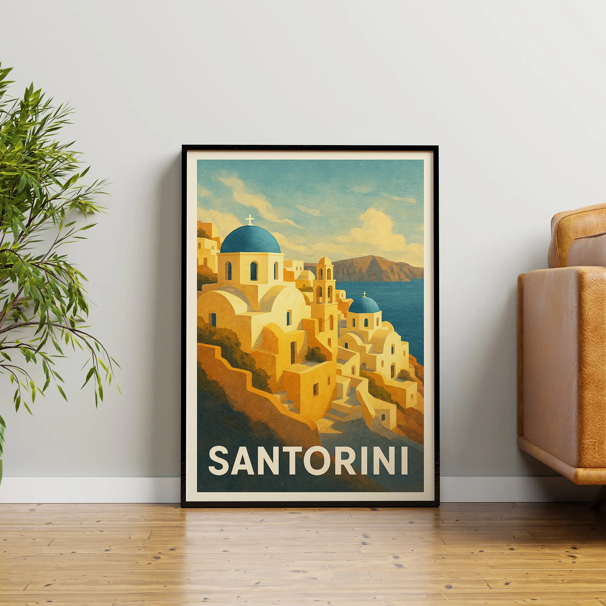 Santorini graphic print