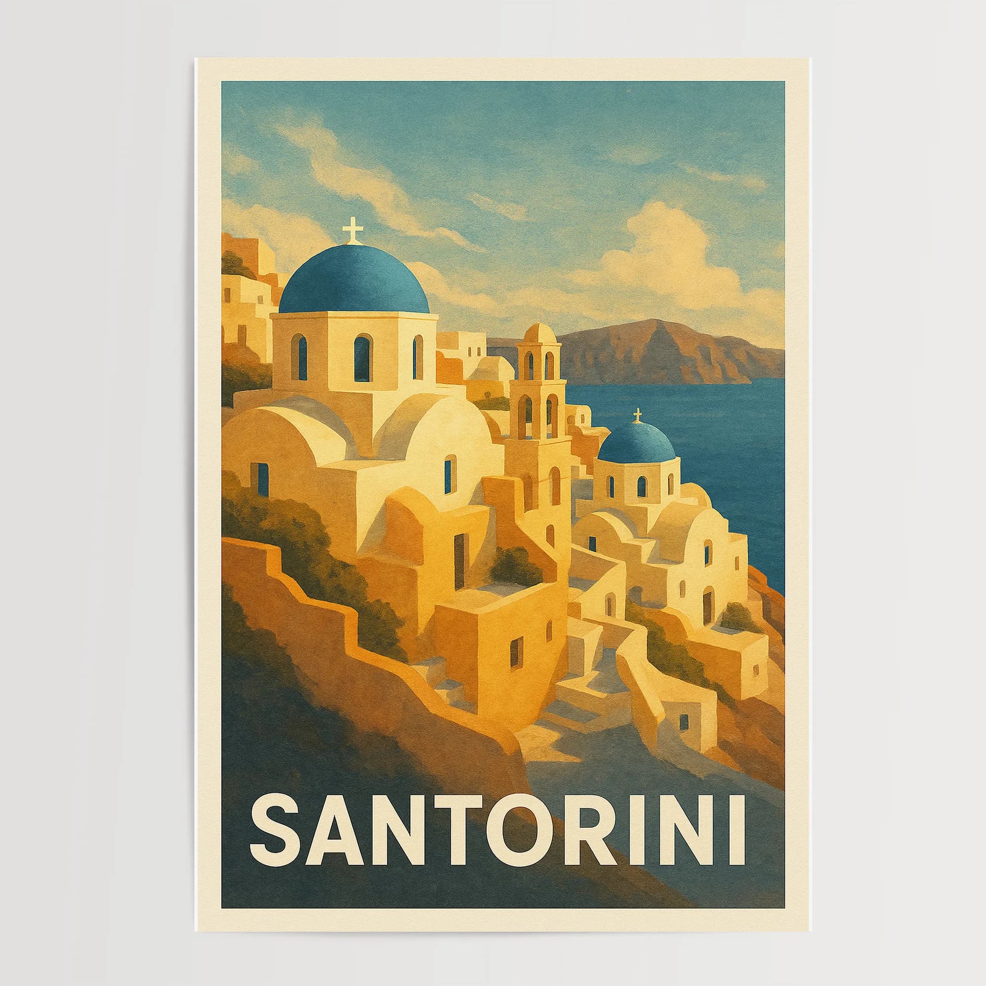 Santorini graphic print