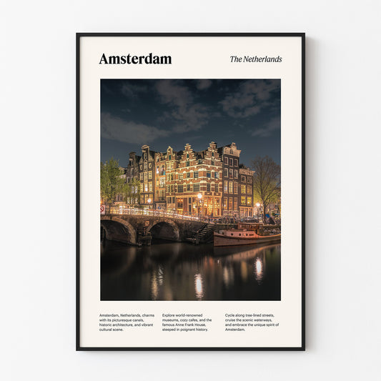 Amsterdam Travel Poster