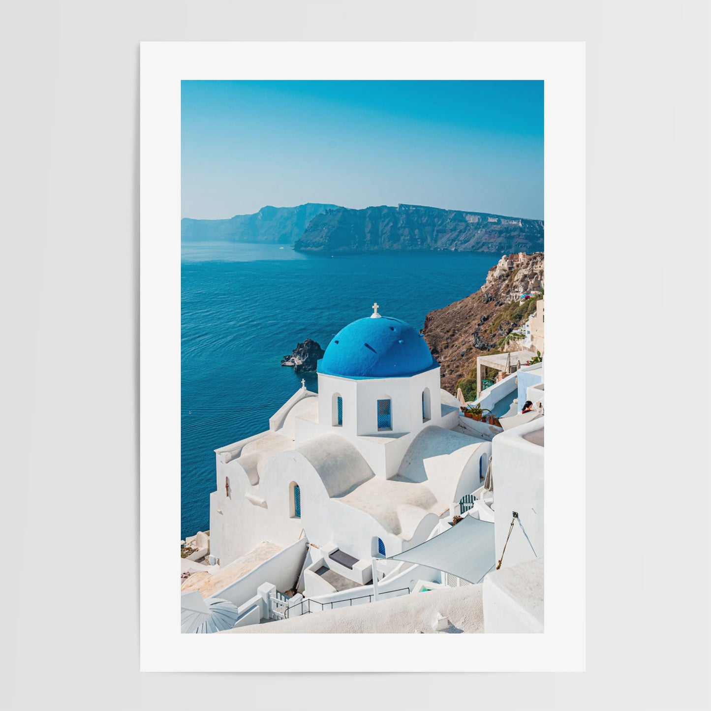 Santorini Landscape Poster