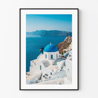 Santorini Landscape Poster