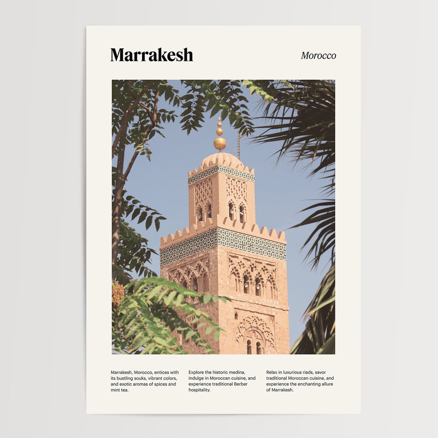 Marrakesh Travel Poster