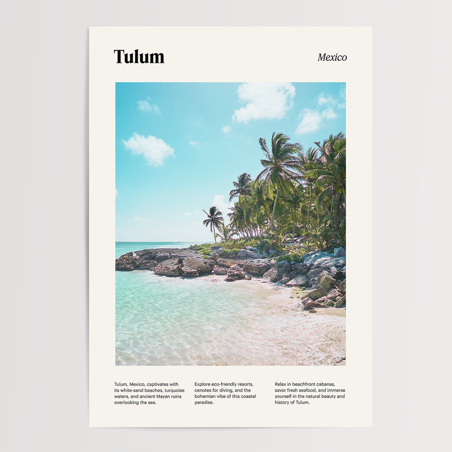 Tulum Travel Poster