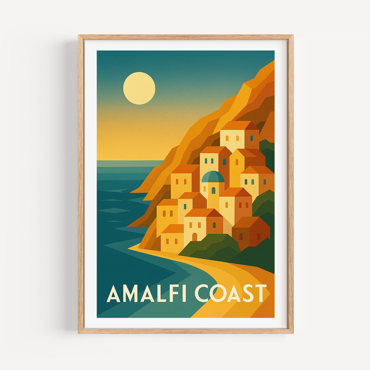 Amalfi Coast graphic print