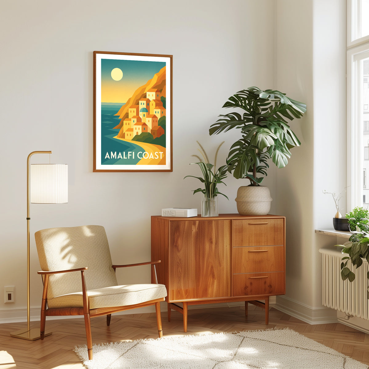Amalfi Coast graphic print