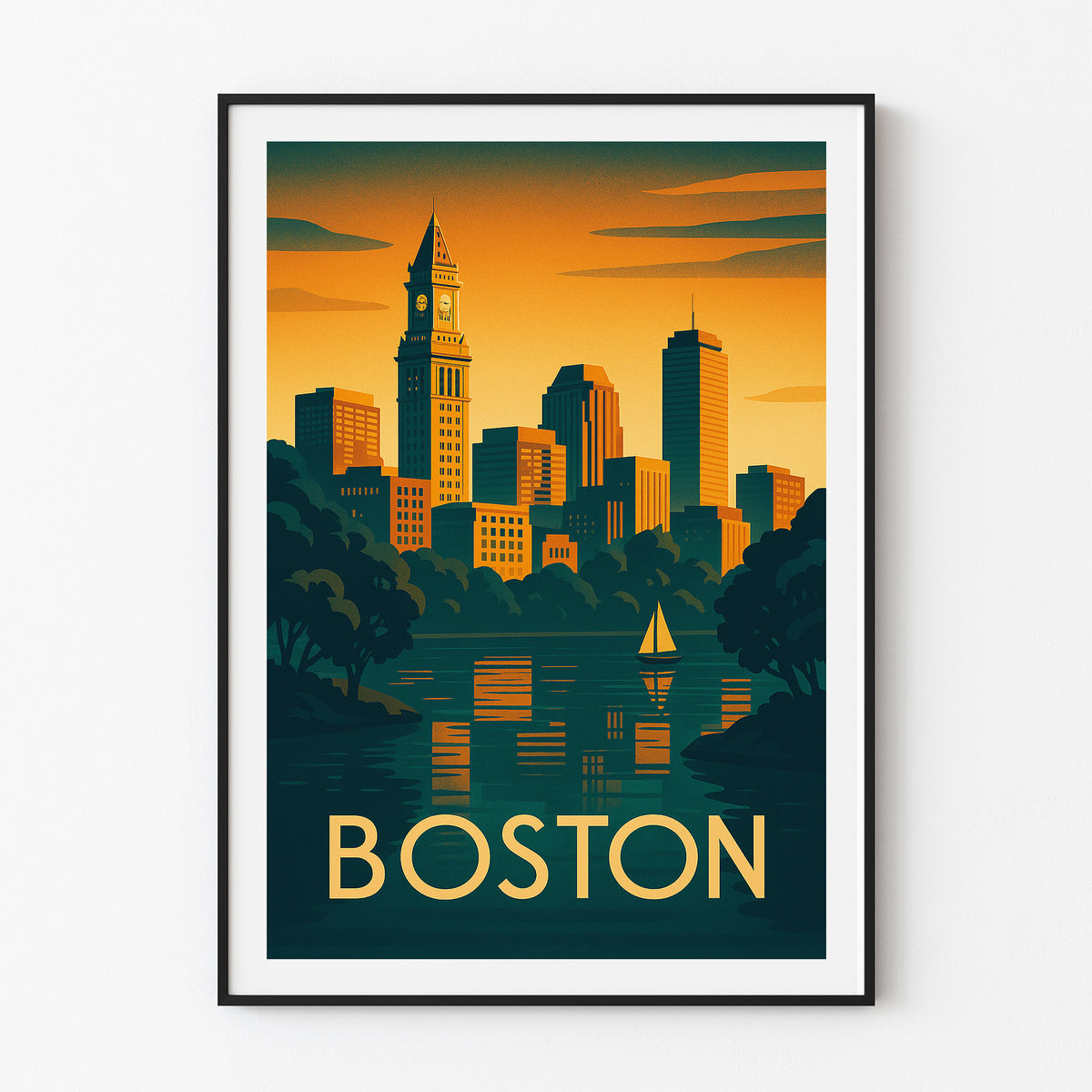 Boston graphic print