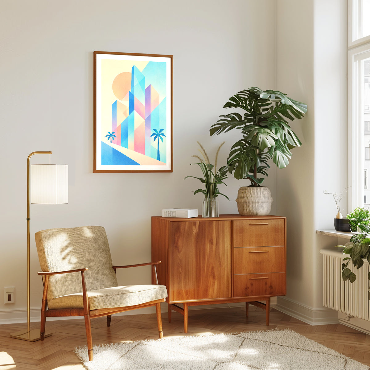 Geometric Skyline print
