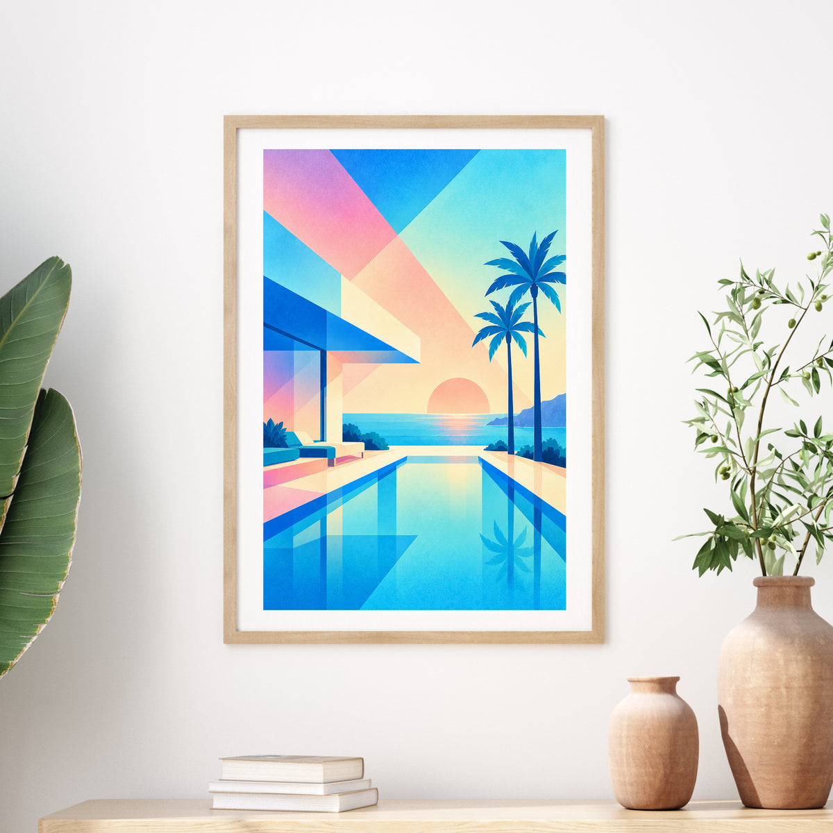 Geometric Sunset print