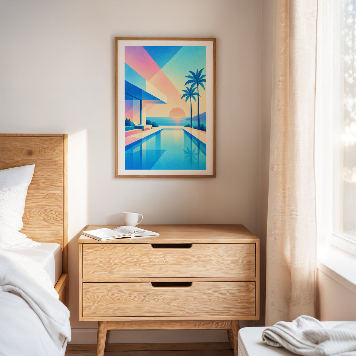 Geometric Sunset print