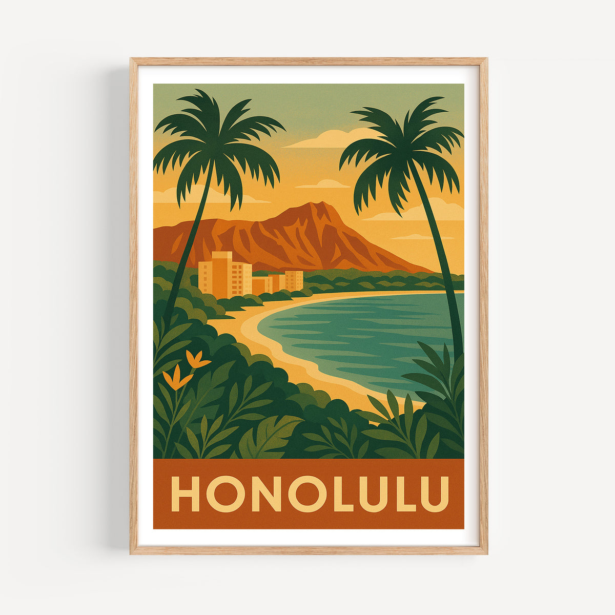 Honolulu graphic print