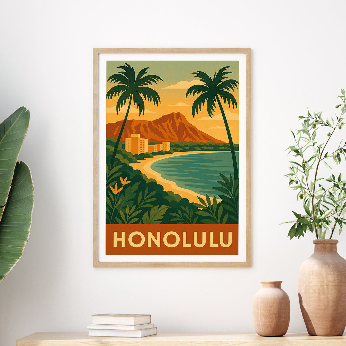 Honolulu graphic print
