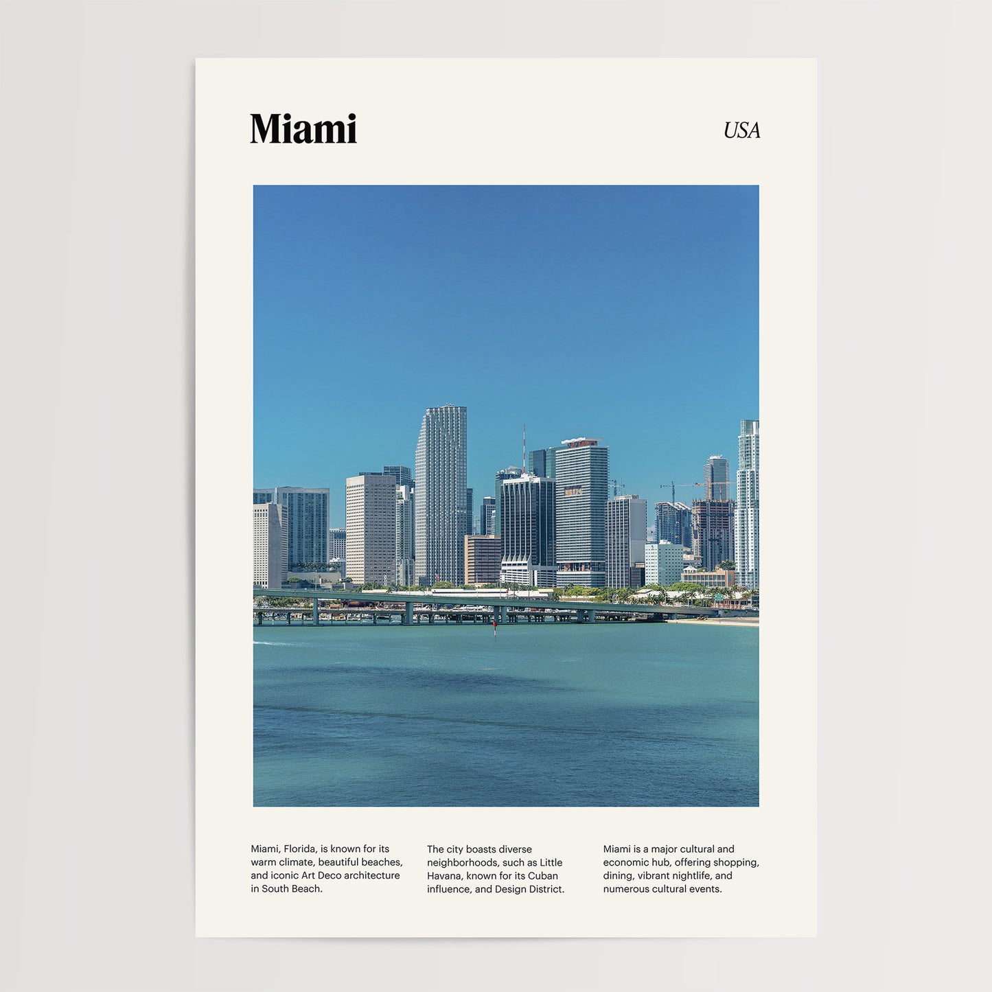 Miami Travel Poster