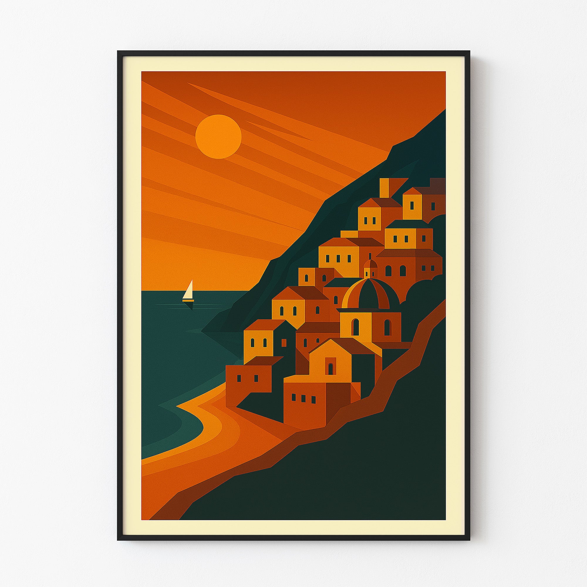 Positano graphic print