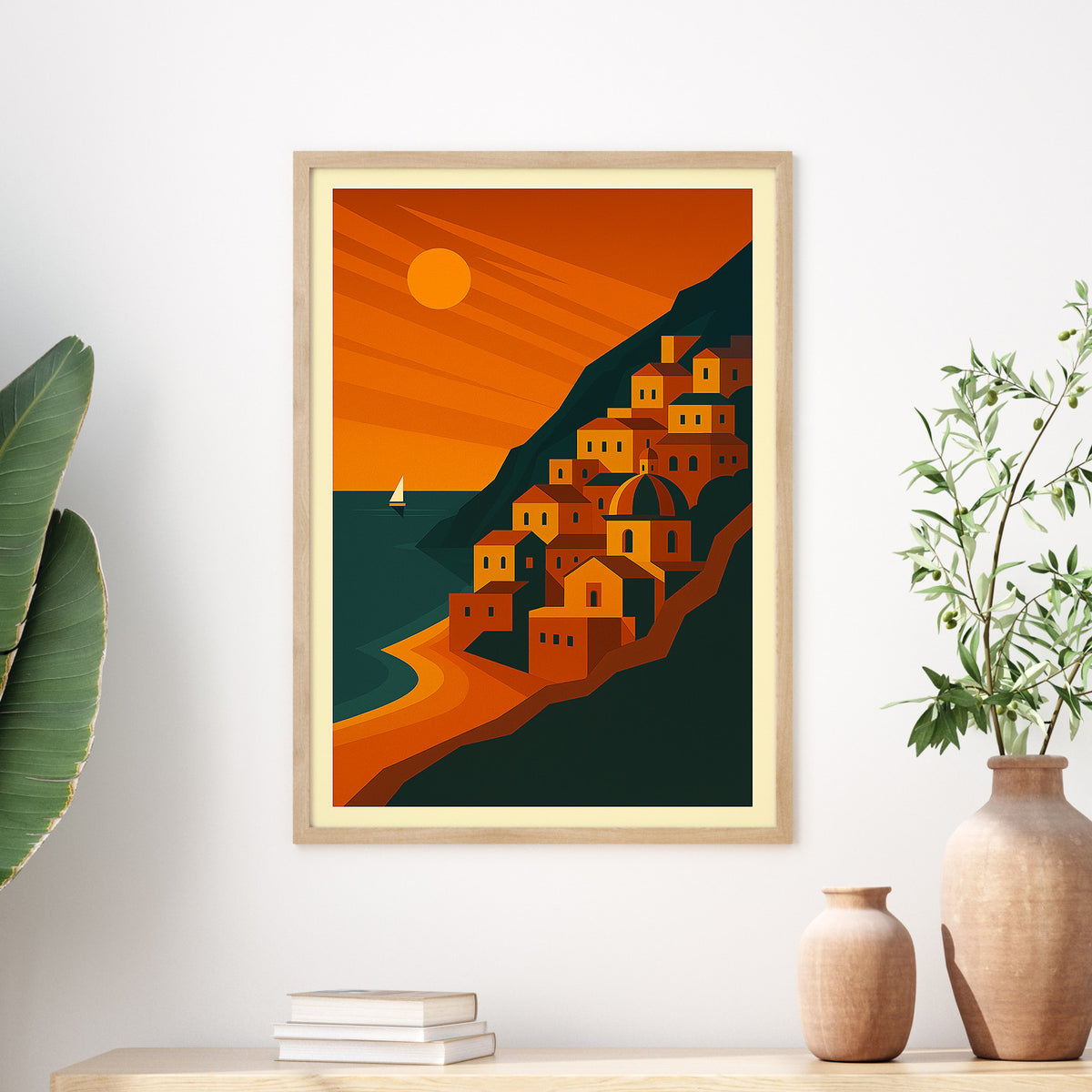 Positano graphic print