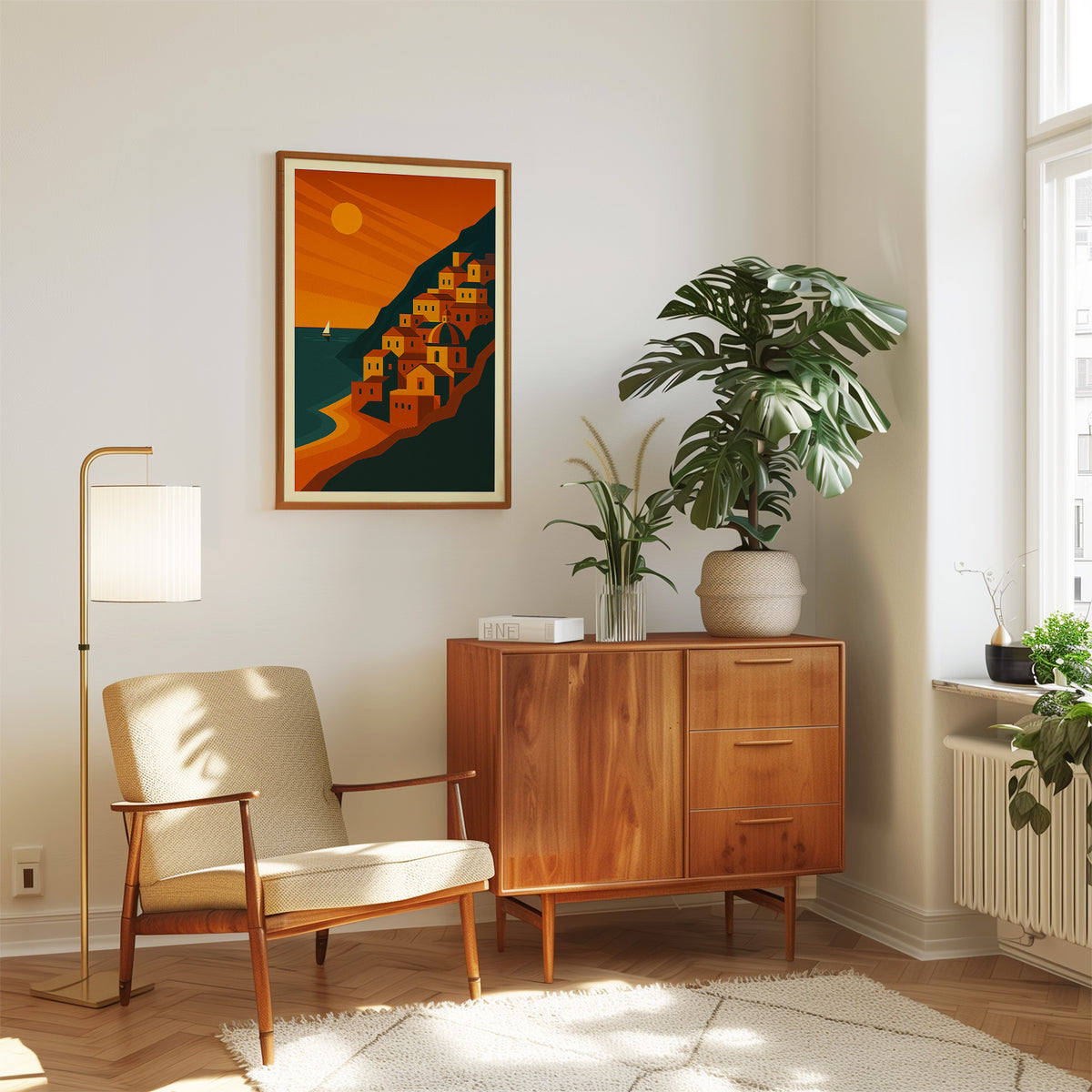 Positano graphic print