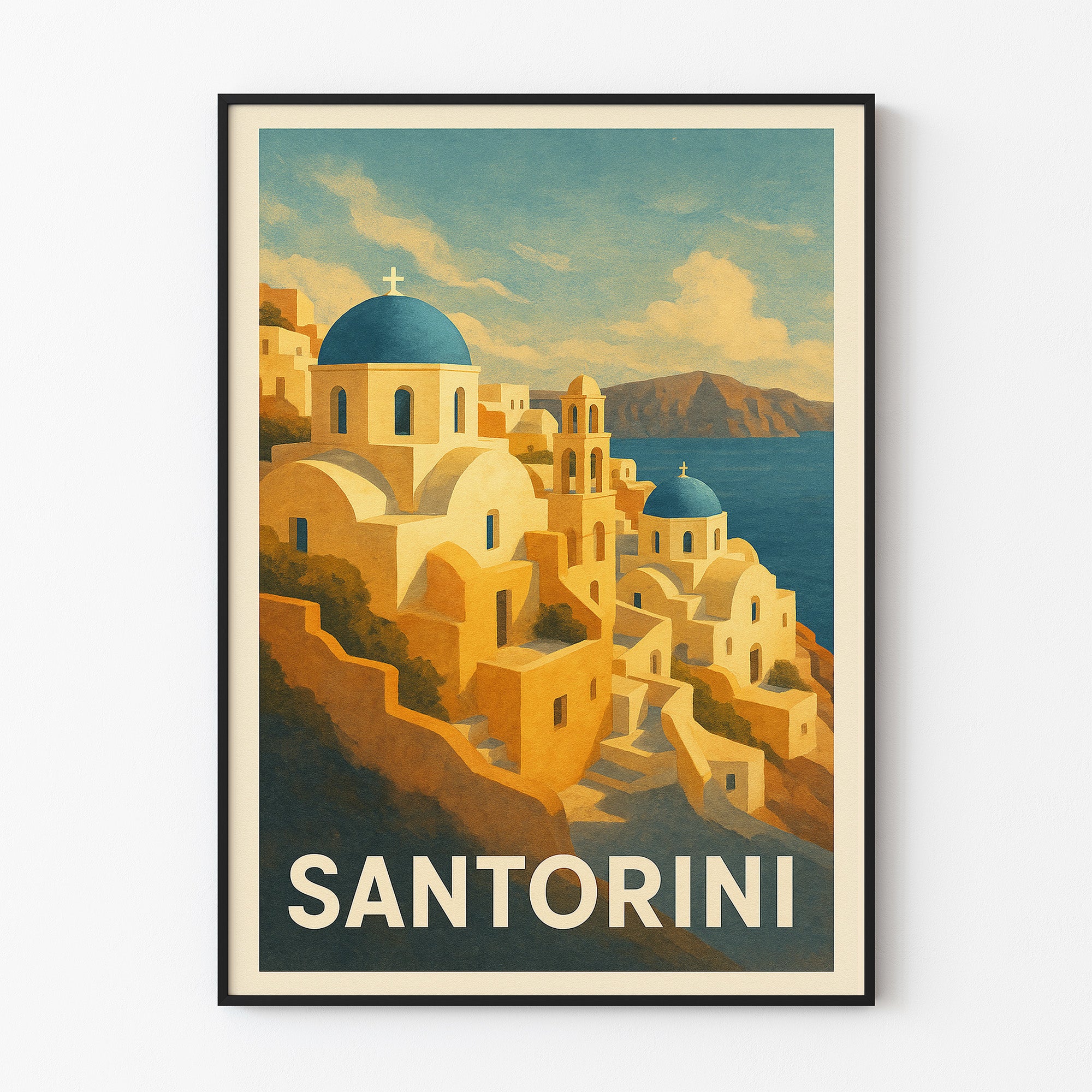 Santorini graphic print